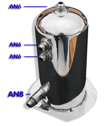 SURGE TANK (SWIRL POT) 2,5 L AN8