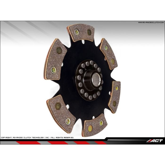 ACT 6 PAD RIGID Clutch Disc, Honda Civic & CRX B-series (B16A2/B18C4/B18C6) (EK4/EK9/EG2/EG6/MB6/MC2) / Integra 1.8L DC2 97-01 / Integra 1.8L DB8 94-01