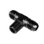 AN10-7/8 NPT-AN01 Male/Male/Male T-Fitting Black