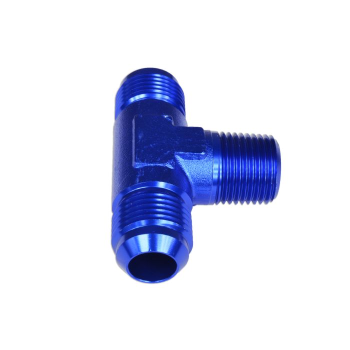 AN10 Male/Male/Male T-fitting, 7/8 NPT-AN01, Blue