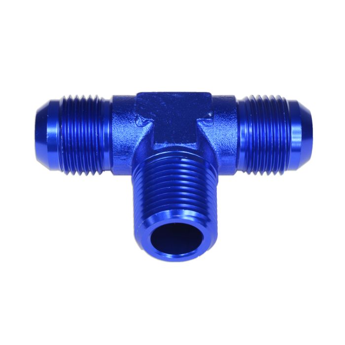 AN10 Male/Male/Male T-fitting, 7/8 NPT-AN01, Blue