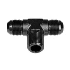Male/male/male AN4-1/8 NPT-AN4 black T-fitting
