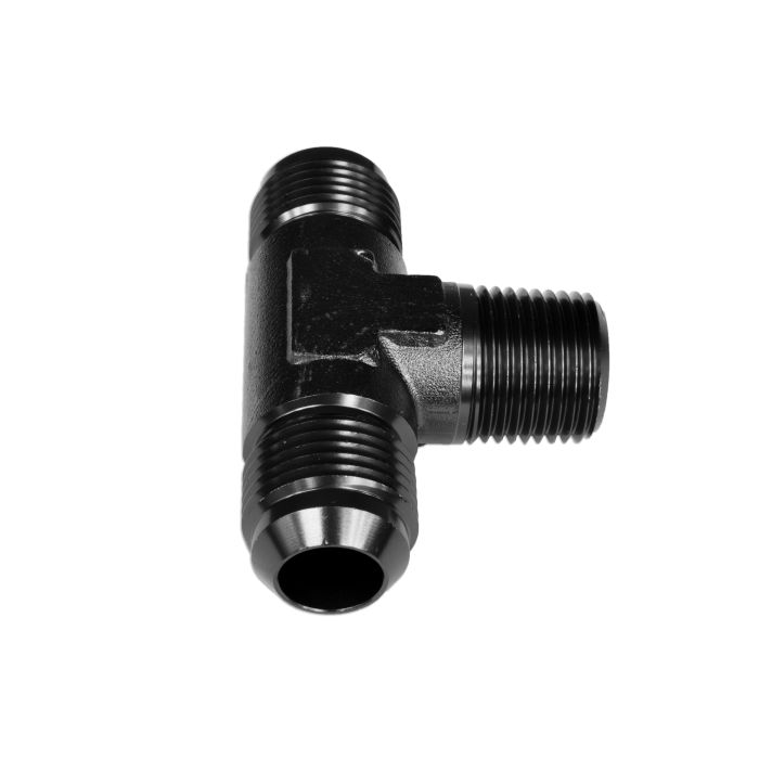Male/Male/Male AN6-1/8 NPT-AN6 T-connector black