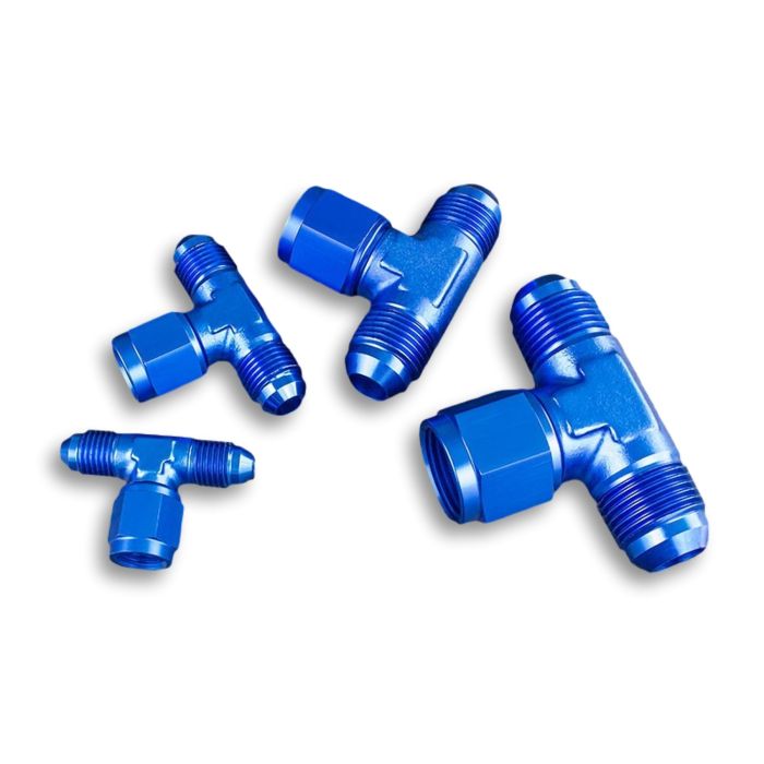AN10/AN10/AN10 male/female/male T-connector blue
