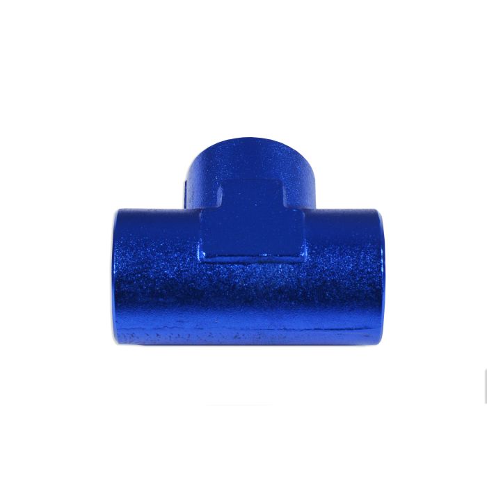 1/4 NPT Blue Female/Female/Female Tee Connector