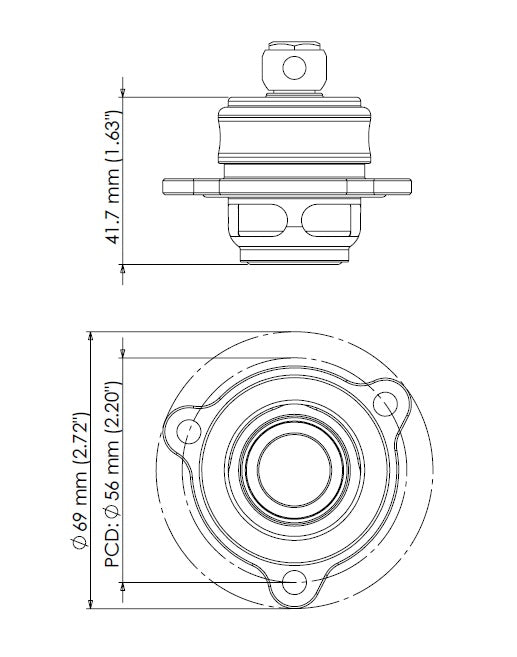Blow off BOV Turbosmart TS-0203-1266 Kompact Shortie Plumb Back para Ford Fiesta ST 1.6L EcoBoost 2013+