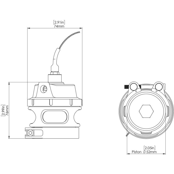 Turbosmart TS-0204-1242 Race Port Female BOV with GenV HE Sensor