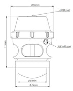 Blow off BOV Turbosmart TS-0207-1003 Power Port Supercharger