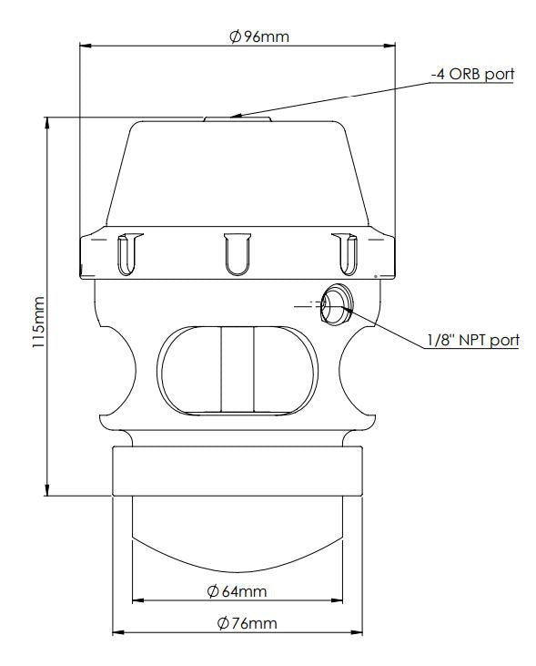 Blow off BOV Turbosmart TS-0207-1003 Power Port Supercharger