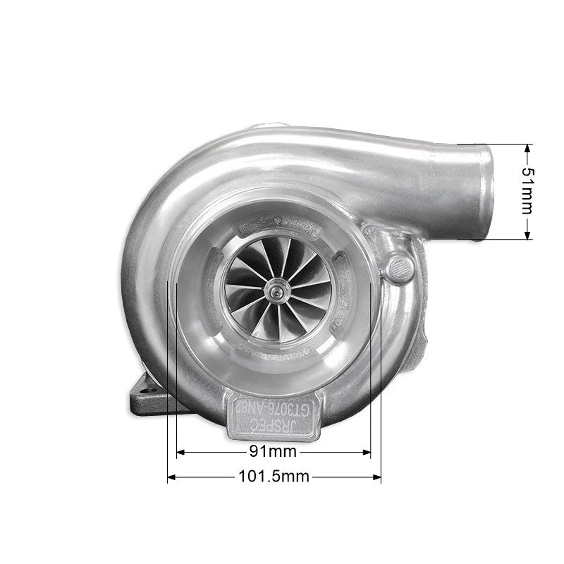 Turbocompresor JRspec GTX3071R+ Hybrid Ceramic BB (GTX3077R) T3 1.06 hierro fundido