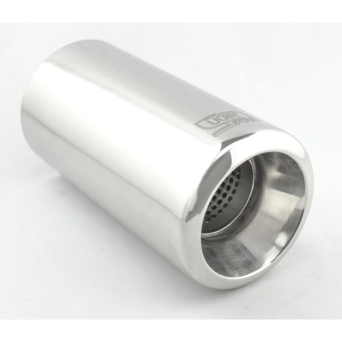 Universal round exhaust pipe tip, 100mm diameter and 200mm length.