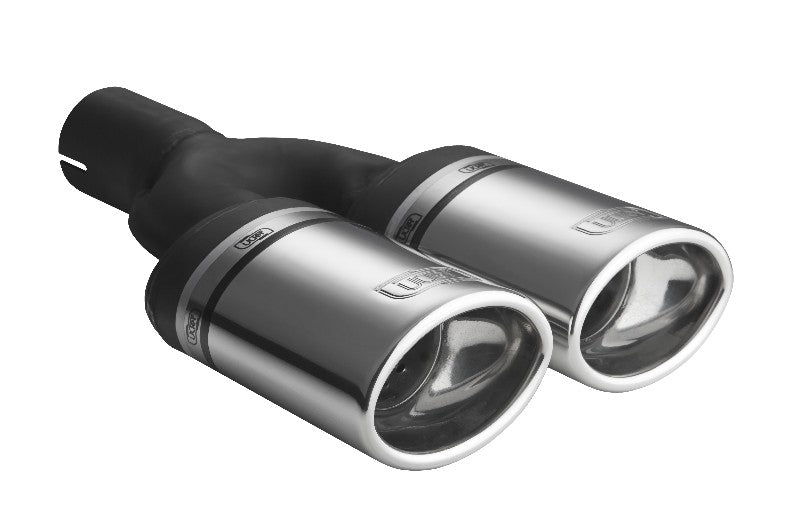 Embellecedor de escape universal oval 95×65 mm longitud 200 mm diámetro de montaje 45 mm