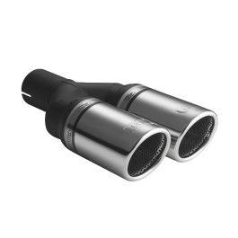 Universal Exhaust Tail Pipe Muffler Tip round 100mm lenght 200mm mounting diameter 50mm