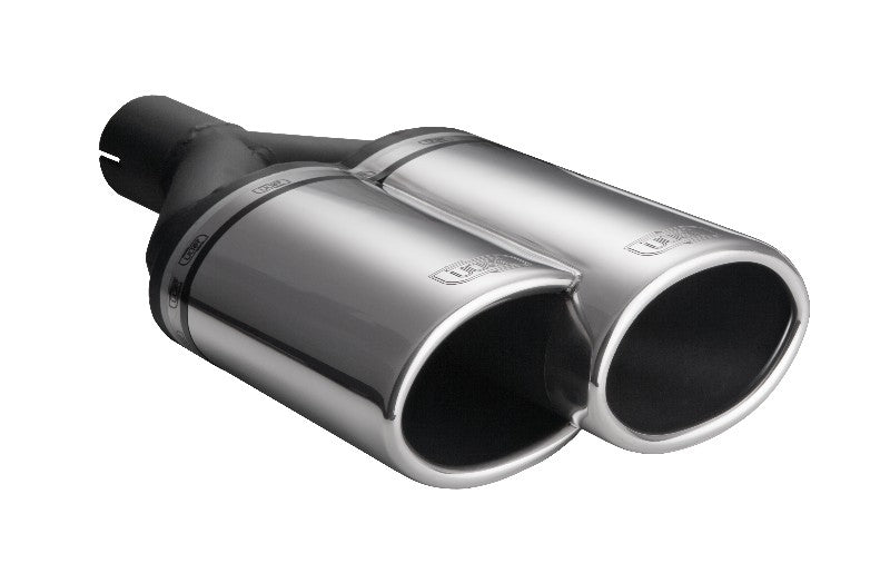 Embellecedor de escape universal oval 220×80 mm longitud 220 mm diámetro de montaje 50 mm