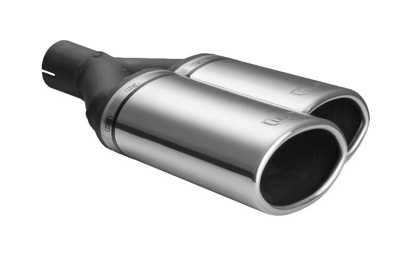 Embellecedor de escape universal oval 220×80 mm longitud 220 mm diámetro de montaje 50 mm