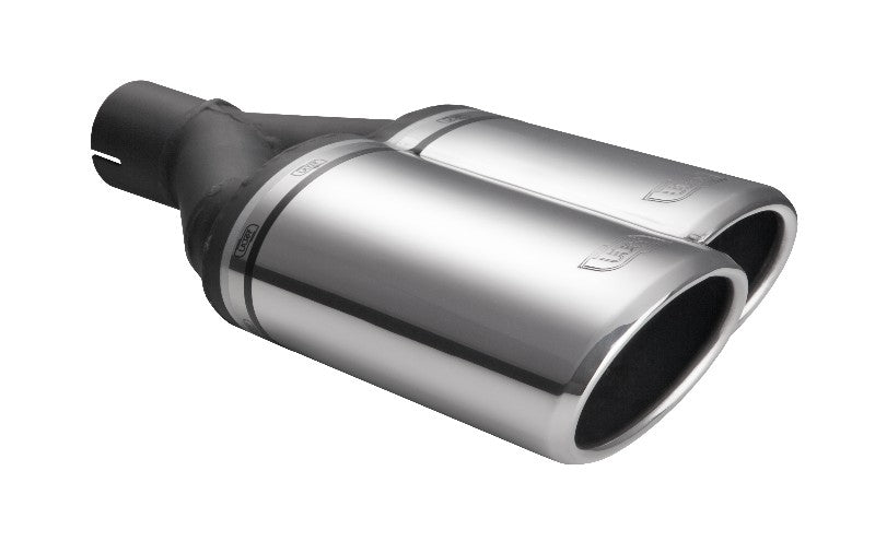 Embellecedor de escape universal oval 220×80 mm longitud 220 mm diámetro de montaje 50 mm