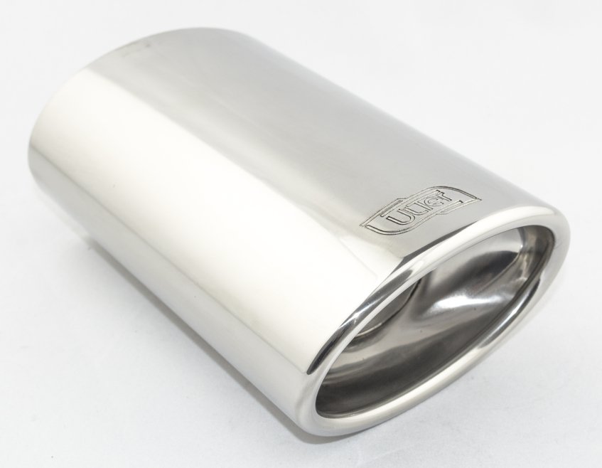 Embellecedor de escape universal oval 120×80 mm longitud 200 mm