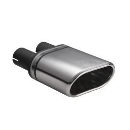 Universal Exhaust Tail Pipe Muffler Tip oval 145×75mm lenght 140mm mounting diameter 45mm