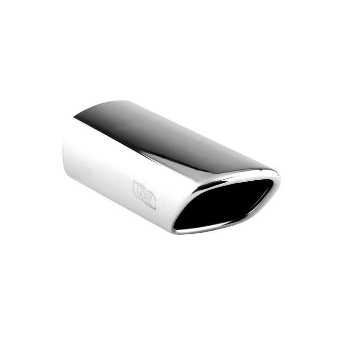 Universal 105 x 80 mm rectangular exhaust pipe tip, 200 mm long.