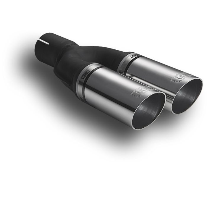 60mm length, 220mm diameter universal round exhaust pipe tip.