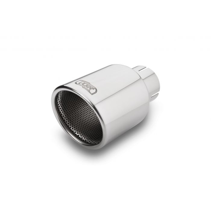 100mm long 120mm round universal exhaust tip 45mm mounting diameter.