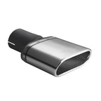 167 × 60 mm Oval Universal Exhaust Muffler Tip, 120 mm Length, 55 mm Mounting Diameter.