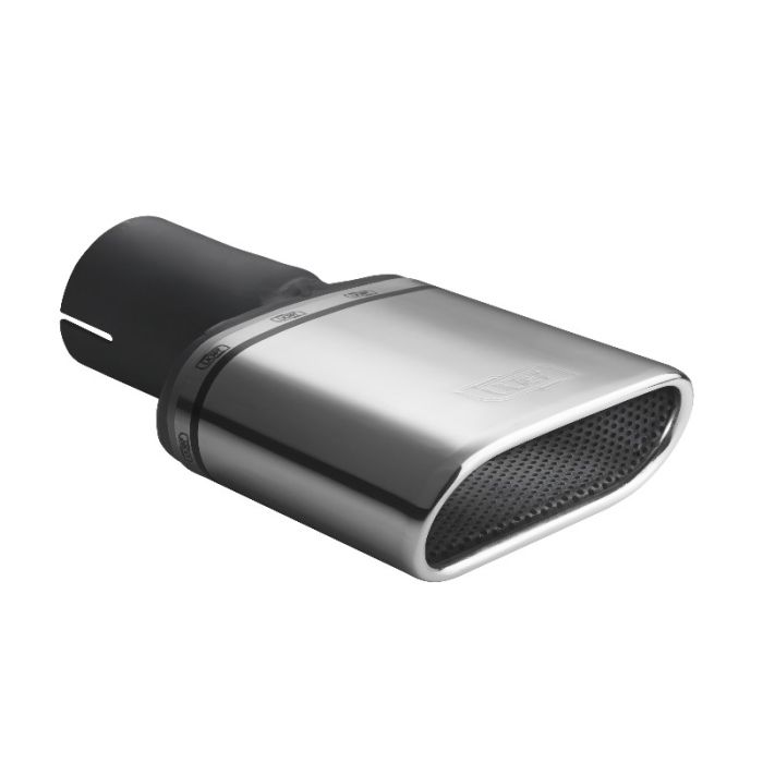 167 × 60 mm Oval Universal Exhaust Muffler Tip, 120 mm Length, 55 mm Mounting Diameter.