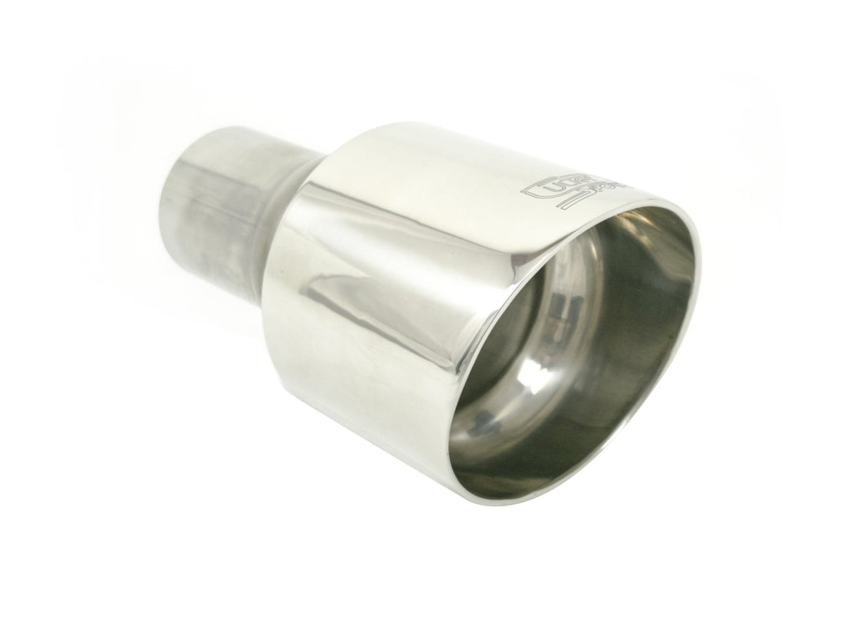 Embellecedor de escape universal redondo 120 mm longitud 120 mm diámetro de montaje 55 mm