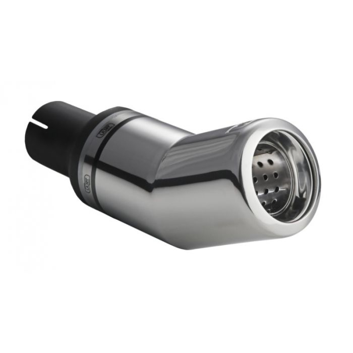 80mm Round Universal Exhaust Tip, 170mm Length, 50mm Mount Diameter.