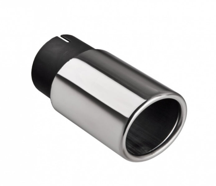 Embellecedor de escape universal oval 65×55 mm longitud 80 mm diámetro de montaje 55 mm