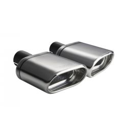 Universal Exhaust Tail Pipe Muffler Tip oval 145×75mm lenght 140mm mounting diameter 60mm