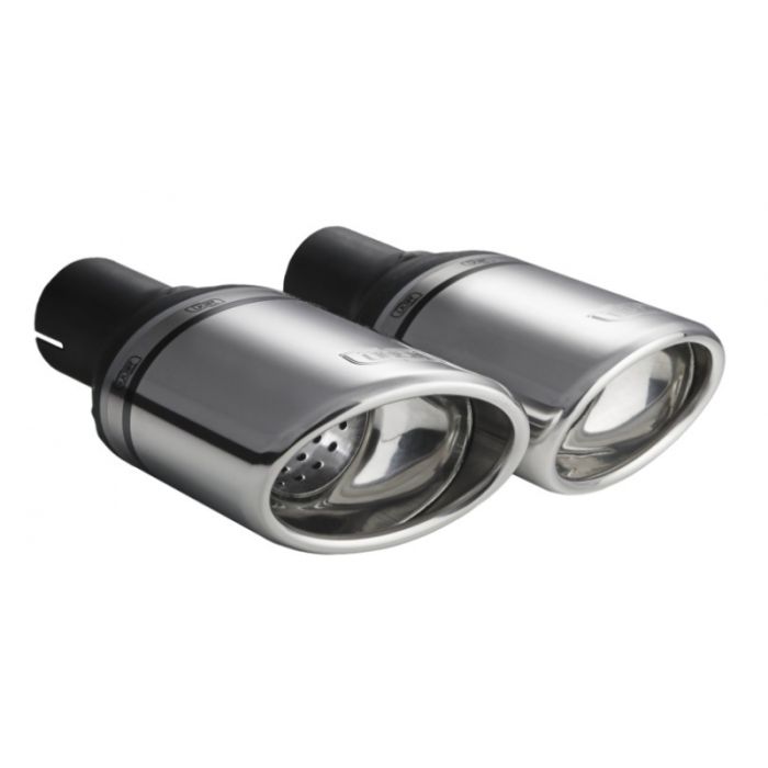 Universal 120 x 80mm Oval Exhaust Tip 55mm Inlet.