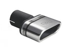 Embellecedor de escape universal ovalado 110×45 mm longitud 80 mm diámetro de montaje 50 mm