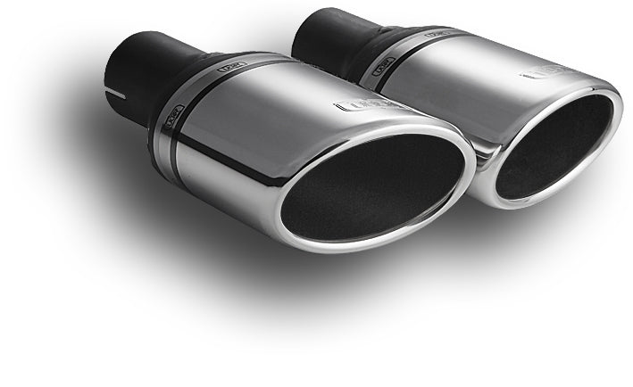Embellecedor de escape universal ovalado 95×65 mm longitud 120 mm diámetro de montaje 60 mm