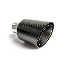 Universal Exhaust Tail Pipe Muffler Tip round 90mm lenght 105mm mounting diameter 55mm