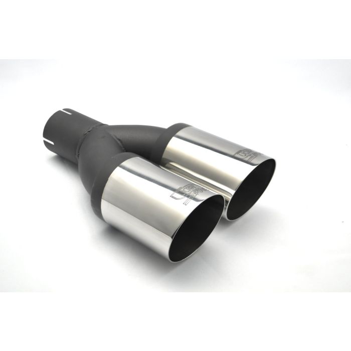 80mm Length, 210mm Round, 55mm Mounting Diameter Universal Exhaust Tip.