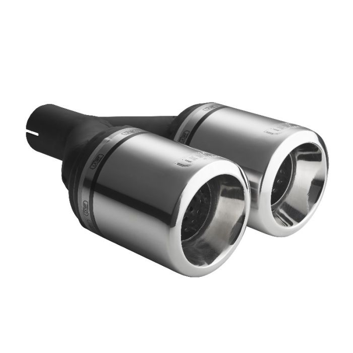 100mm Length, 230mm Round Universal Exhaust Tip with 60mm Inlet Diameter.