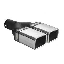 Universal Exhaust Tail Pipe Muffler Tip rectangular 82×54mm lenght 200mm mounting diameter 55mm