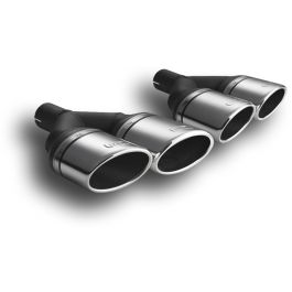 Universal Exhaust Tail Pipe Muffler Tip oval 95×65mm lenght 200/180mm mounting diameter 50mm