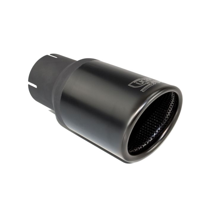 90mm long 120mm round universal exhaust pipe muffler tip with 60mm mounting diameter.