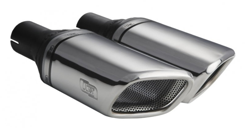 Embellecedor de escape universal rectangular 105×80 mm longitud 200 mm diámetro de montaje 50 mm