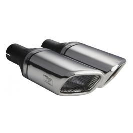 Universal Exhaust Tail Pipe Muffler Tip rectangular 105×80mm lenght 200mm mounting diameter 50mm