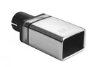 Embellecedor de escape universal rectangular 82×54 mm longitud 120 mm diámetro de montaje 50 mm