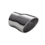 Universal round exhaust pipe muffler tip, 60 mm in length, 110 mm in diameter, 45 mm mounting.