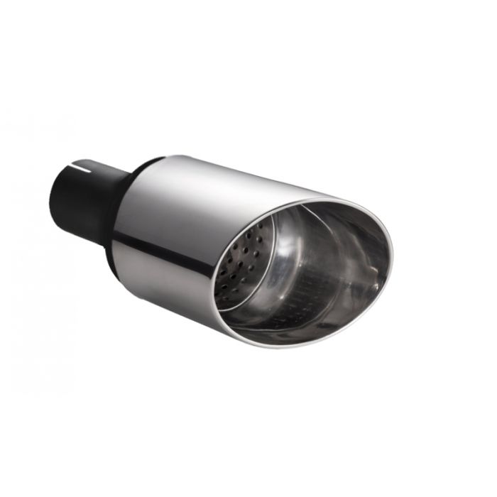 100mm length, 150mm mounting diameter, 50mm round universal exhaust pipe tip.