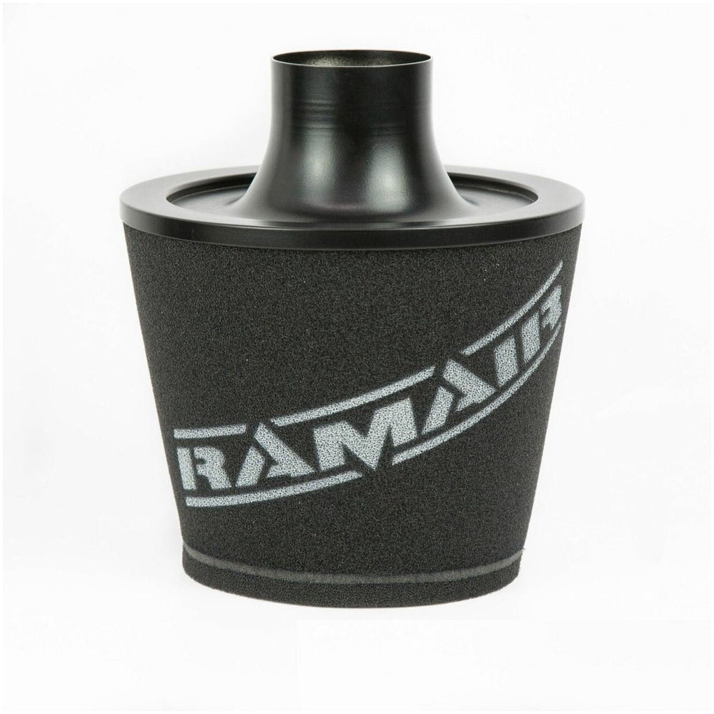 Filtro cónico universal con base de aluminio grande y cuello negro Ramair JS-070-BK 70 mm