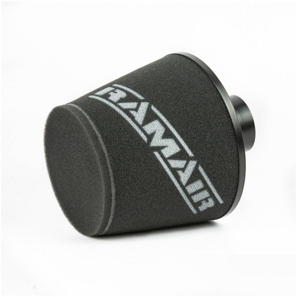 Filtro cónico universal con base de aluminio grande y cuello negro Ramair JS-070-BK 70 mm