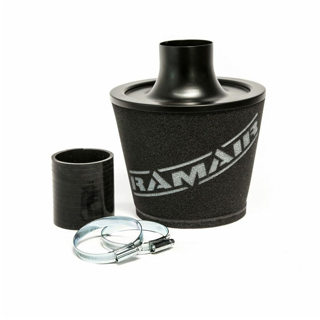 Filtro cónico universal con base de aluminio grande y cuello negro Ramair JS-070-BK-KIT 70 mm