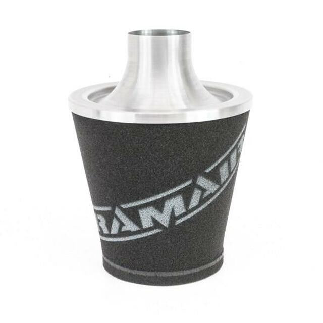 Filtro cónico universal con base de aluminio grande y cuello negro Ramair JS-070-SL 70 mm