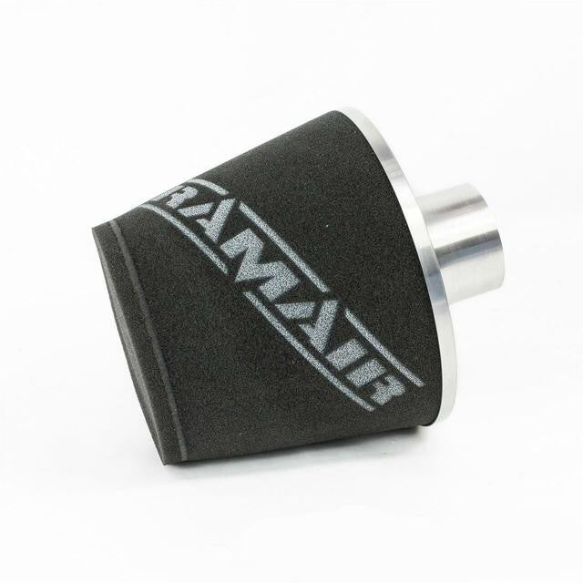 Filtro cónico universal con base de aluminio grande y cuello negro Ramair JS-070-SL 70 mm